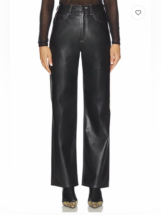 rag & bone Pants - rag & bone Shea Faux Leather Straight Pant in Black